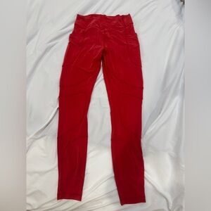 lululemon LAB special edition red sumu-is tights